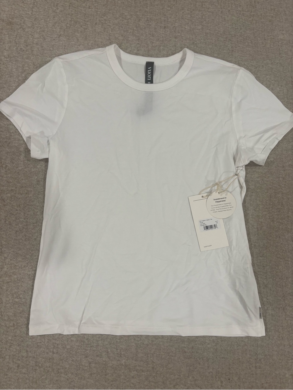Vuori White Short Sleeve Crew Tee